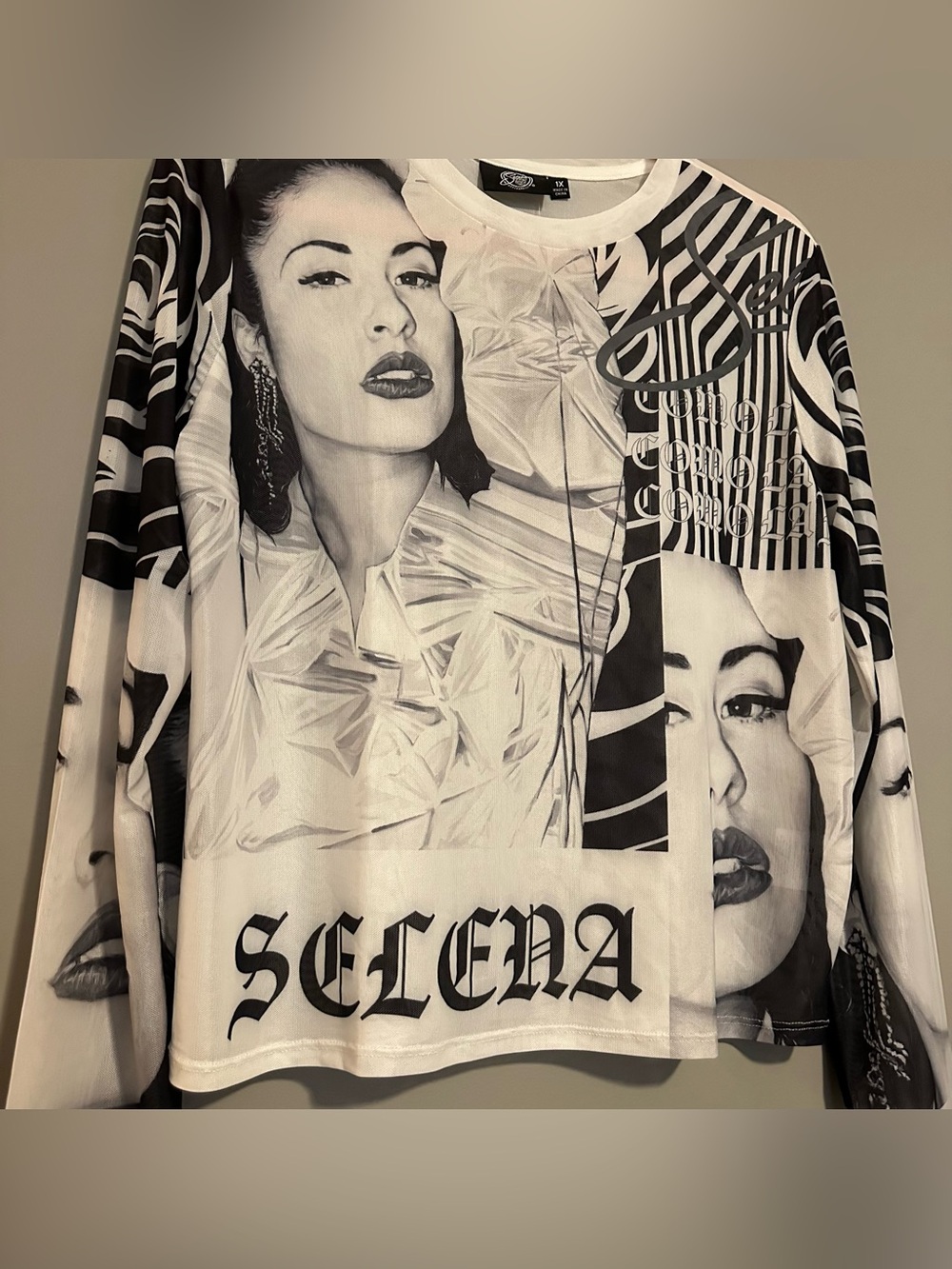 Graphic Long Sleeve Tee - Black & White